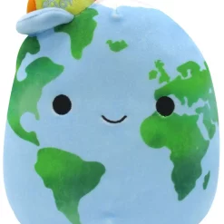 Squishmallows Roman the Earth 8-Inch Plush with Earth Day Cap | Soft & Huggable Kellytoys Stuffed Animal