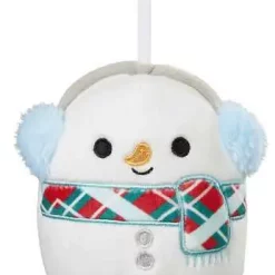 Squishmallows Ornament Manny the Snowman 4-Inch Plush - Holiday Classic Collection