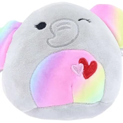 New Squishmallows Valentine Cherish the Elephant 5-Inch Plush - Soft & Cuddly Stuffed Animal for Kids