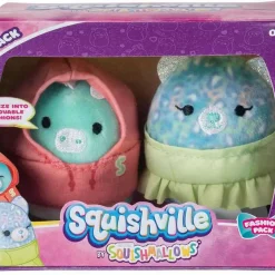 Squishmallows Squishville Fashion Pack - Lindsay & Miles 2-Inch Mini Plush 2-Pack Set | Adorable Collectible Toys