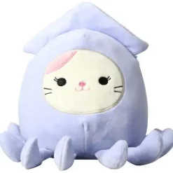 Squishmallows Costume Squad Karina the Cat 7-Inch Plush in Squid Costume - Soft & Cuddly Stuffed Animal