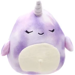 Squishmallows Sealife Squad Nabila the Narwhal 5-Inch Plush [Eyes Closed] – Soft & Cuddly Narwhal Toy