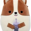 Squishmallows Regina the Corgi 9-Inch Plush with Boba - Soft & Huggable Stuffed Animal