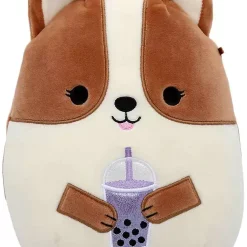 Squishmallows Regina the Corgi 9-Inch Plush with Boba - Soft & Huggable Stuffed Animal