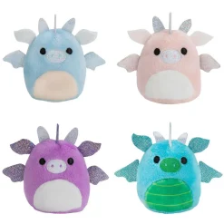 Cheapest 🌟 Squishmallows Squishville! Dragons Exclusive 2-Inch Mini Plush 4-Pack Set 🎁