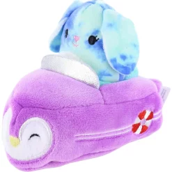 Kellytoys Squishmallows Squishville! Tie-Dye Bunny & Vehicle 2-Inch Mini Plush - Limited Edition